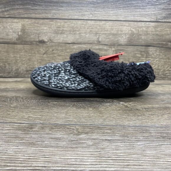 DELUXE BY DEARFOAMS WOMEN'S GRAY SLIP ON MEMORY FOAM SLIPPERS SIZE S 5-6 NWT. - Picture 3 of 3
